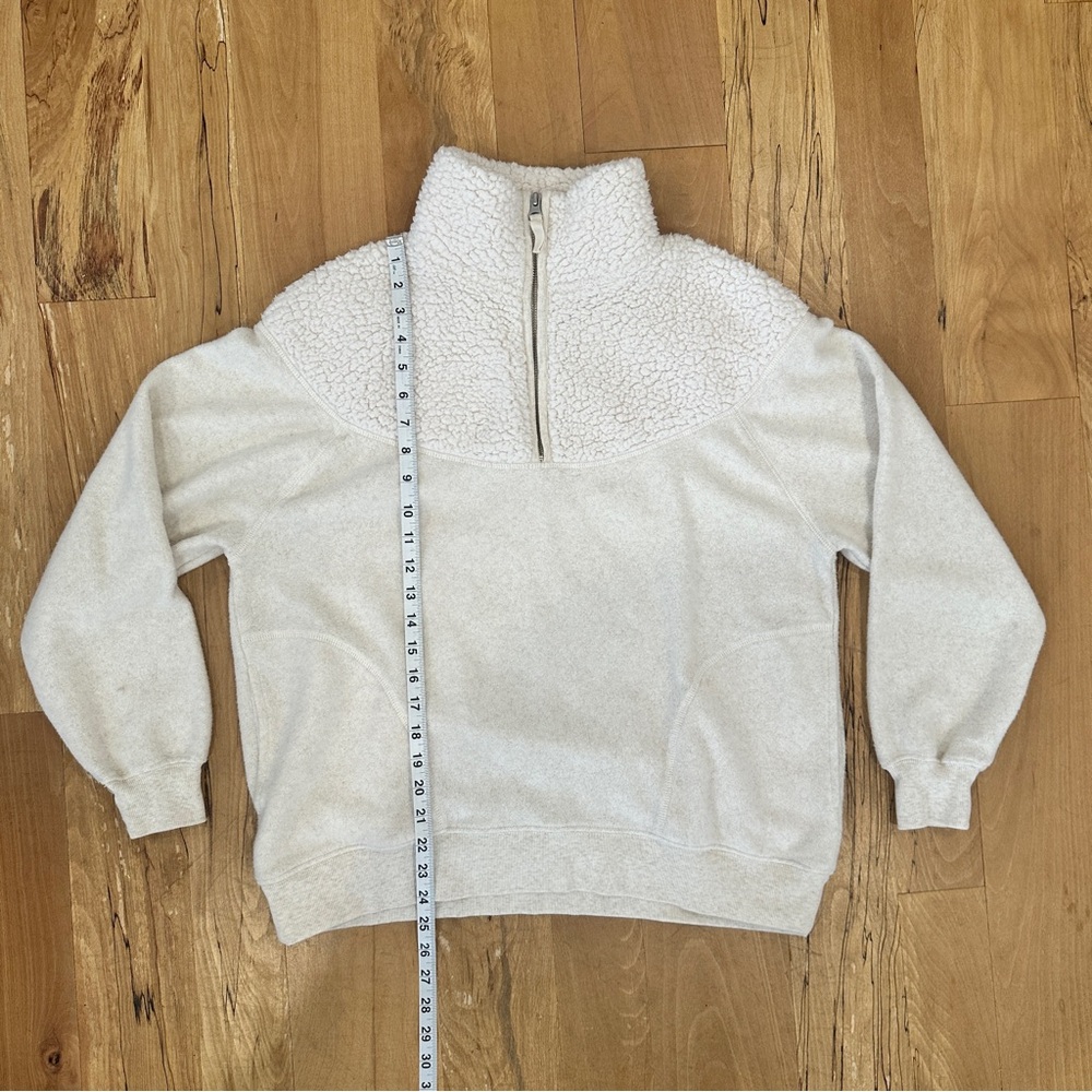 Aerie Hometown Holiday Quarter Zip Fleece Sherpa Sweatshirt Womens Size XXS - Picture 12 of 12